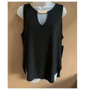 NWT - Black sleeveless dress top